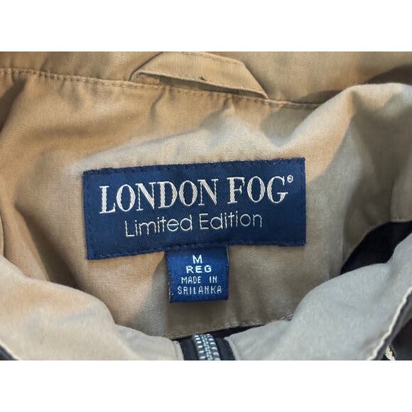 London Fog Black and Tan Trench Coat - Picture 4 of 11